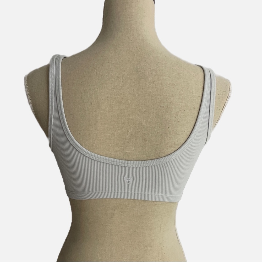 TNA Ribbed Bra Top Size XS Light Powder Blue/Gray - Picture 2 of 6